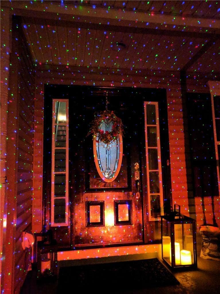 Christmas Laser Projector Lights Outdoor, Motion Firefly Red, Green and Blue with Remote Control and Security Lock