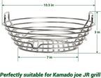 Vankey Charcoal Basket for Kamado Joe JR，Heavy Duty Stainless Steel Charcoal Ash Basket fit Minimax Big Size Green Egg and Other Smoker Grill