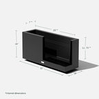 Veradek Block Series Long Box Planter - Large Rectangular Planter for Indoor or Outdoor Patio/Porch | Durable All-Weather Use with Drainage Holes | Modern Décor for Tall Plants, Flowers or Shrubs