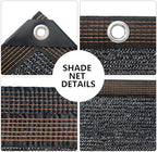 shade-cloth 85-90% for garden plants 8x8 ft, black showing dimensions