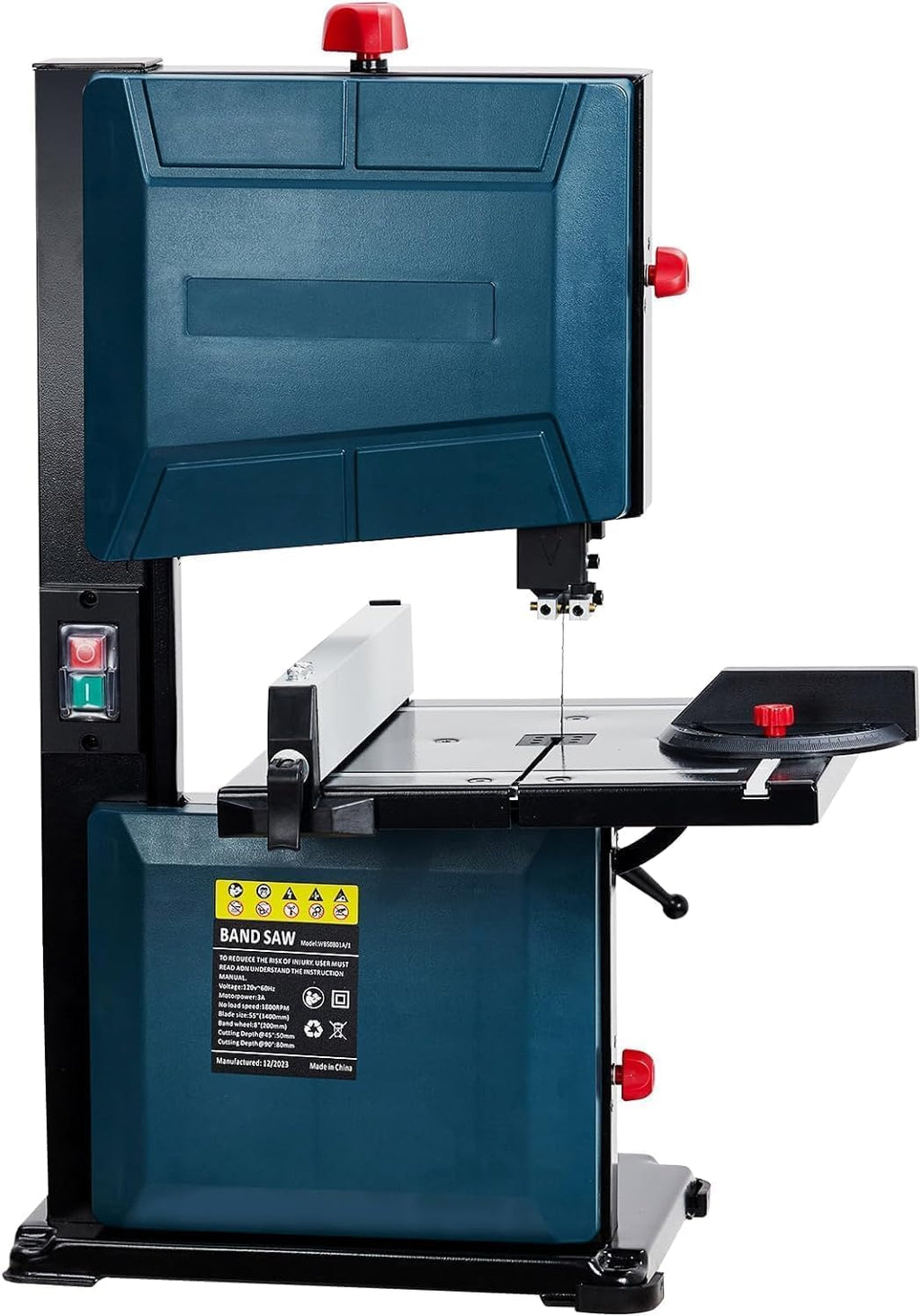 pioneerworks 8-inch bandsaw, 3-amp band saw, 1800fpm benchtop, main product view