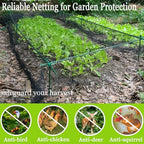 bird netting 25x25 ft, 1/2in mesh garden bird, side view