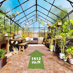 amerlife 10x18 ft polycarbonate greenhouse with 4 roof shown in use