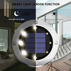 Solar Ground Lights 16 Packs, Garden Solar Outdoor Waterproof Pathway Bright In-Ground Landscape Lights for Patio, Lawn, Yard, Driveway, Step and Walkway White Light