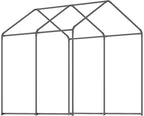 outsunny 8' x 6' x 7.5' walk-in greenhouse, front angle view
