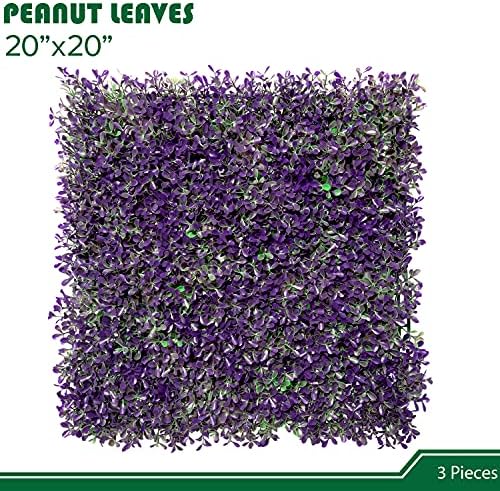 artificial greenery wall panels 20" x 20", 3packs, side view