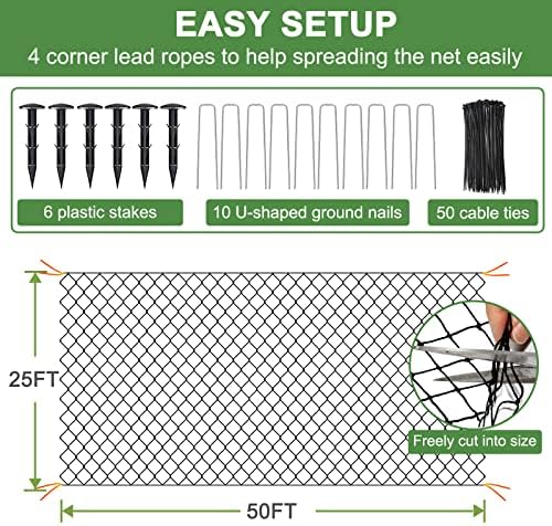 dqs bird netting 25' x 50' with 1", close-up detail