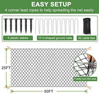 dqs bird netting 25' x 50' with 1", close-up detail