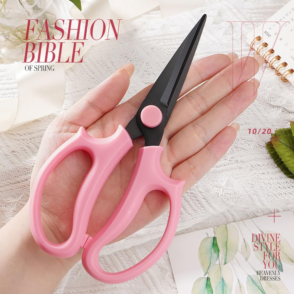 Garden Pruning Shears Scissors with Comfort Grip Handle, Premium Steel Professional Floral Scissors, Perfect for Arranging Flowers, Pruning, Trimming Plants, Gardening Tool (Pointed blue)