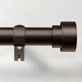 Curtain Rods for Windows 32 to 170, 1 Inch Adjustable Heavy Duty Long Window Outdoor Curtain Rod for Patio, Drapery Rods with Simple End Caps, Size 32"-170", Antique Bronze