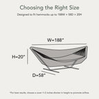 Covermates Elite Hammock Cover, Polyester, 188W x 58D x 20H, Charcoal