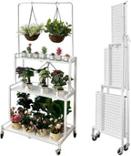 lumizone foldable 4-tier plant stand with wheels indoor, main product view