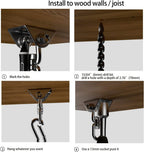 Hammock Hanging Kit, 1000 lb Capacity Heavy Duty 360° Rotate Swing Ultra Durable Hooks for Swing, Chair, Multiple Indoor Outdoor Gym