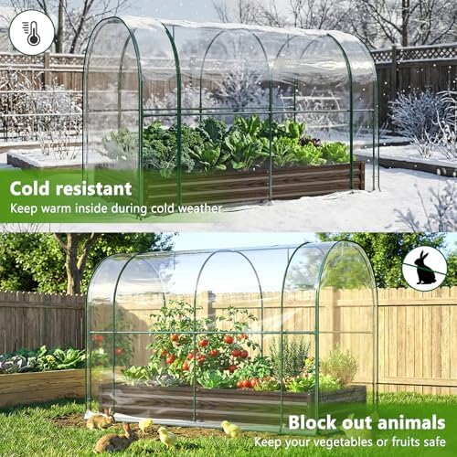 docred galvanized raised garden bed with pvc cover, package contents
