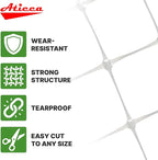 Plastic Trellis Netting 47" x 328 ft Heavy Duty Plant Support Netting White - 6 Inch Garden Trellis on Roll - Mesh for Growing Vine Climbing Plants, Flowers, Peas, and Cucumber