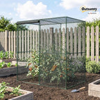 outsunny 6' x 4' x 6' crop cage shown in use