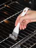 2PCS BBQ Grill Brush Stainless Steel Barbecue Cleaning Brush, V - Shaped Bristles Perfect Cleaner & Scraper for Grill Cooking Grates, White