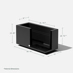 Veradek Block Series Long Box Planter - Large Rectangular Planter for Indoor or Outdoor Patio/Porch | Durable All-Weather Use with Drainage Holes | Modern Décor for Tall Plants, Flowers or Shrubs