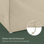 Covermates Elite Bird Bath Cover – 24 Diameter x 18H, Khaki | All-weather protection, 300D polyester, auto-locking drawcord and buckle straps, mesh vent, 3-year warranty