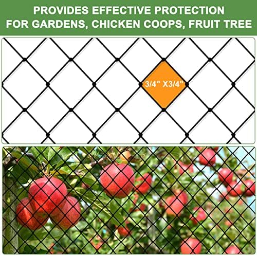bird netting 25'x50'with 3/4" square mesh, heavy duty, close-up detail