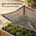 40% shade cloth for garden 14 x20 ft,50pcs, side view