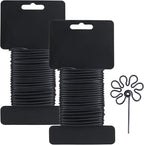 Tenn Well Garden Wire, 66 Feet 2.8mm Bendable Garden Plant Ties for Climbing Plants, Tomatoes, Climbing Roses, Trellises (2PCS X 33 Feet, Black)