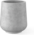 Kante 11.6" Dia Round Concrete Planter, Outdoor Indoor Large Plant Pots Containers with Drainage Hole and Rubber Plug for Home Garden Patio, Natural Concrete