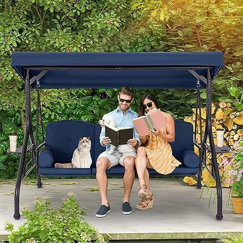 homrest 3 seat porch swing with adjustable canopy, view 9