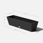 Veradek Pure Series Window Box Planter - Long Rectangular Planter for Indoor or Outdoor Windowsill/Balcony | Durable All-Weather Use with Drainage Holes | Modern Decor for Herbs, Small Plants, Flowers