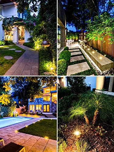 zuckeo low voltage landscape lighting led well lights showing dimensions