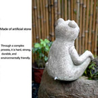 Pond Spitter,Fountain Spitter for Small Pond,Resin Frog Water Spitter Statue, Animal Pond Fountains, Spitters for Small Ponds, Aerating Pond Fountain Pump Attachment,(Long-Legged Frog)