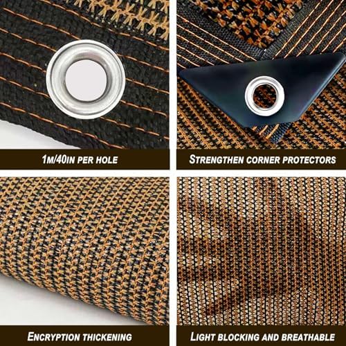 80% sunblock shade cloth net resistant - 8x20ft, side view