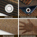 80% sunblock shade cloth net resistant - 8x20ft, side view
