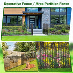 no dig garden fence 40" h x 22.5'l, side view
