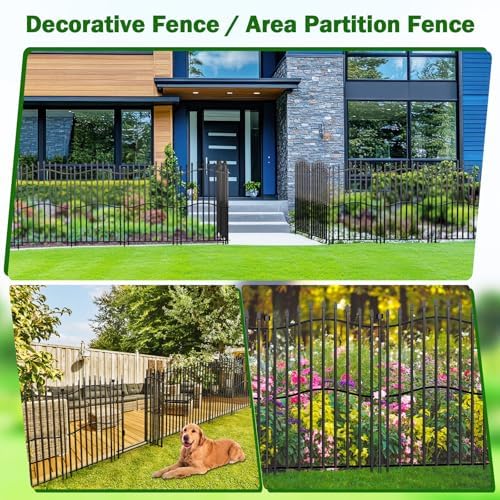 no dig garden fence 40" h x 22.5'l, side view
