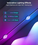Fussion Permanent Outdoor Lights for House, 150ft RGB Halloween House Lights Outdoor with APP Remote Control, IP67 Waterproof Smart Eternity Eaves Lighting for Christmas, Holiday, Party, Daily