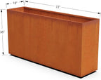 Plantercraft Large Rectangular Planters for Outdoor Plants - 72x18x36 Corten Steel Planter, Extra Large Metal Planter Box for Patio, Garden & Commercial Use - Heavy Duty, Made in USA