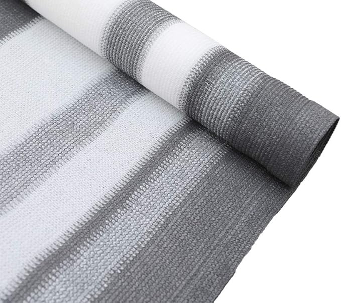 LOVE STORY Balcony Privacy Screen, 3'x16' Deck Shield Screen Fence Cover,UV Protection and Weather-Resistant,3 FT Height for Deck, Patio, Backyard, Outdoor Pool, Porch, Railing, Silver Grey White