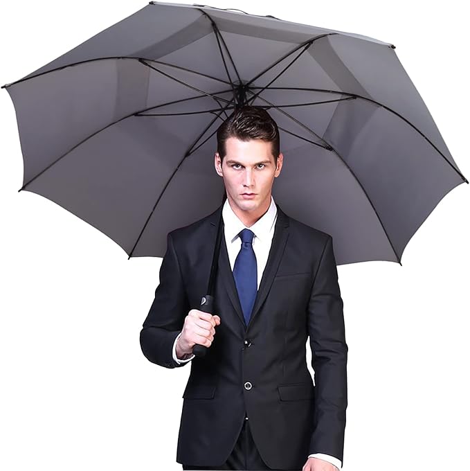 G4Free 47/54/62/68/72 Inch Automatic Open Golf Umbrella Oversize Extra Large Double Canopy Vented Windproof Waterproof Stick Umbrellas