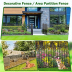 no dig garden fence 40" h x 22.5'l, side view