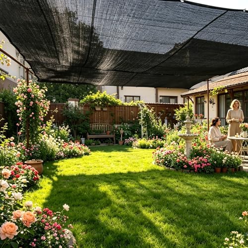 garden shade cloth suitable for plants outdoor vegetables, close-up detail