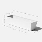 Veradek Pure Series Window Box Planter - Long Rectangular Planter for Indoor or Outdoor Windowsill/Balcony | Durable All-Weather Use with Drainage Holes | Modern Decor for Herbs, Small Plants, Flowers