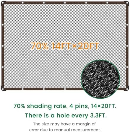 shade cloth, 14ft x 20ft 70% black outdoor shown in use