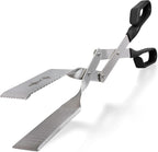 Grill Tongs - 17 inch Black. Professional steak grilling utensil. Long reach Barbeque Grilling Tongs. Ideal for steak, fish, burger, and sausage