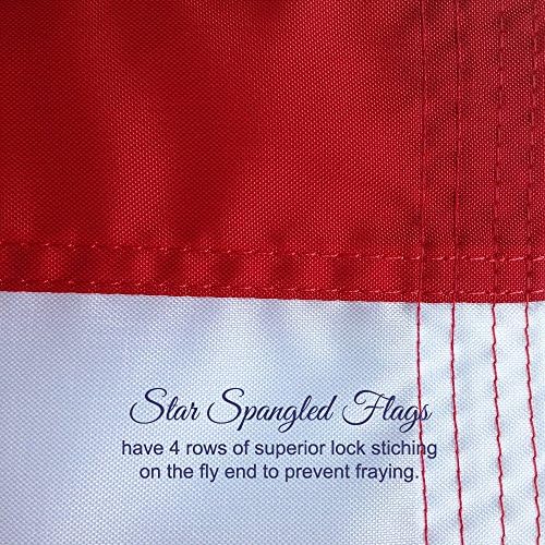 american flag made in usa 100% | 3x5 showing dimensions