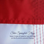 american flag made in usa 100% | 3x5 showing dimensions