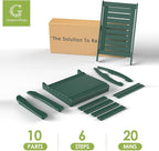 GREENVINES Outdoor Rocking Chairs | Set of 2 | Porch Rocker | HDPE Plastic | Forest | Oversized Rockers | High Back | Big & Tall | Ladder Back | for Patio Outside Backyard Balcony Garden