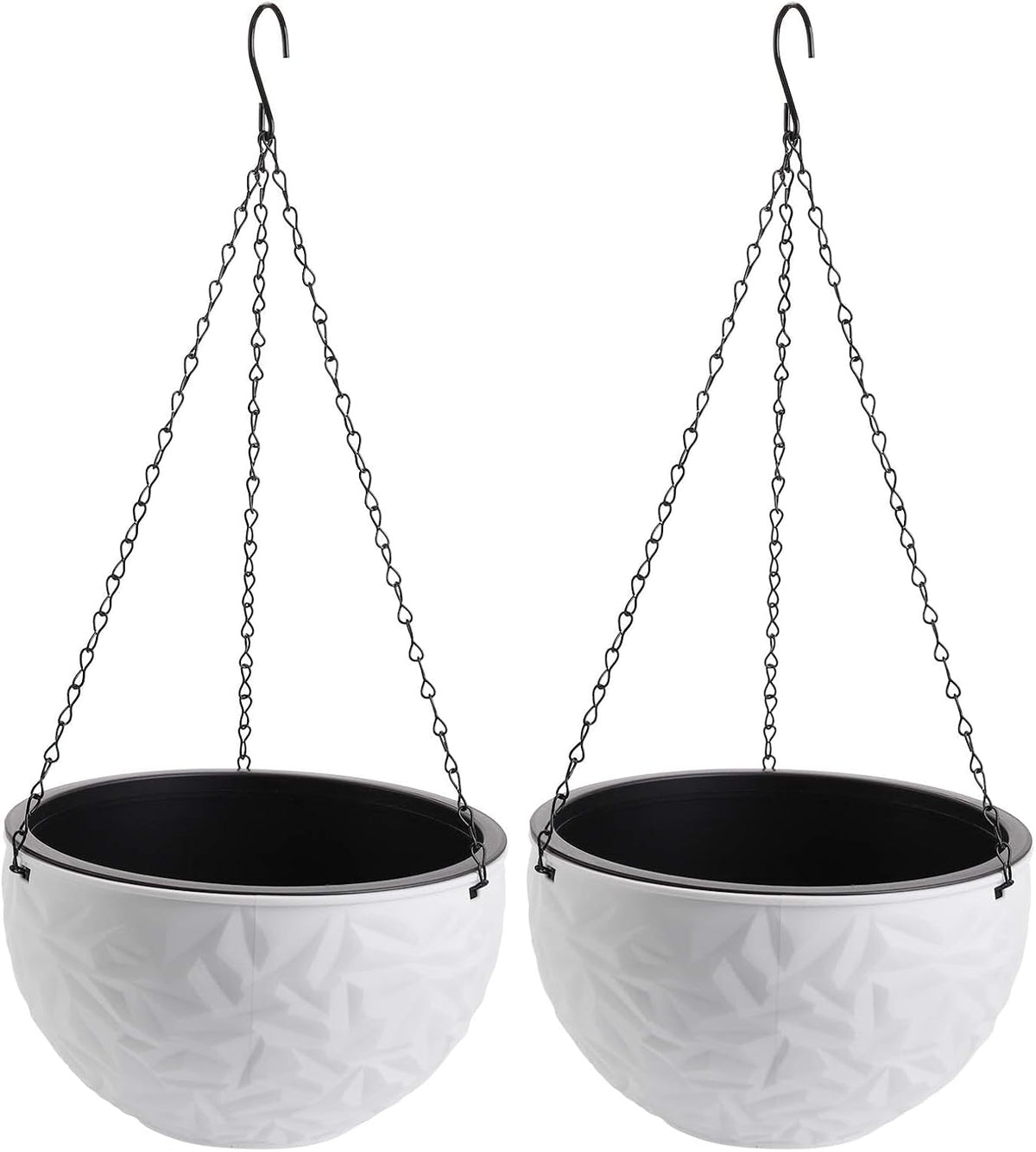 foraineam 10.2 inch dual-pots design hanging planters, self-watering, main product view