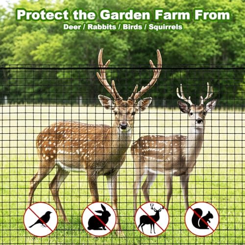 4x100ft deer fence netting for garden, 55gsm plastic, package contents