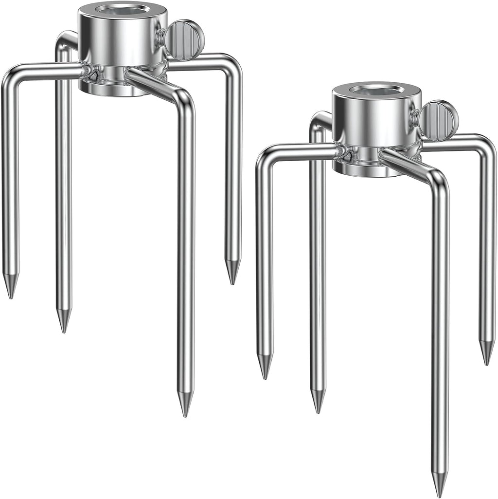 onlyfire 6003 Grill Rotisserie Spit Meat Forks, 1 Pair | For Any Gas/Charcoal Grills, Fits 1/2-Inch & 3/8-Inch Hexagon, 3/8-Inch & 5/16-Inch Square Spit Rods